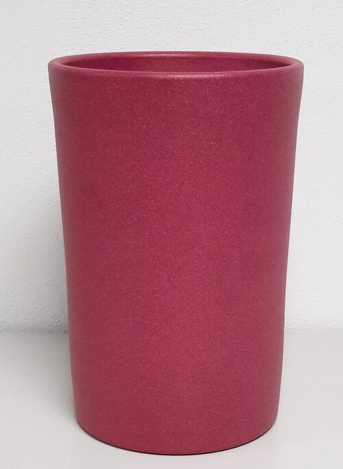 VASO ORCHIDEA NOEMI CM.13 H CM.19 CILIEGIA SMALTATO