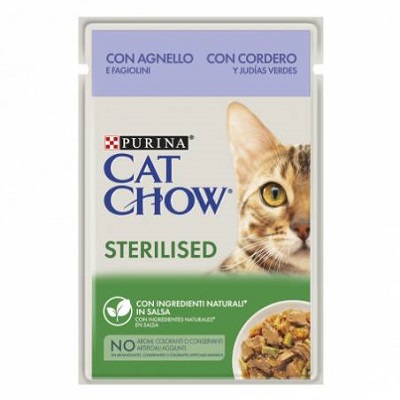 CAT CHOW STERILISED BUSTA AGNELLO E FAGIOLINI GR.85 PURINA
