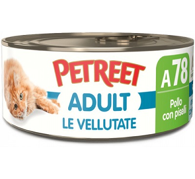 A78 CAT ADULT VELLUTATE POLLO CON PISELLI GR 70 PETREET
