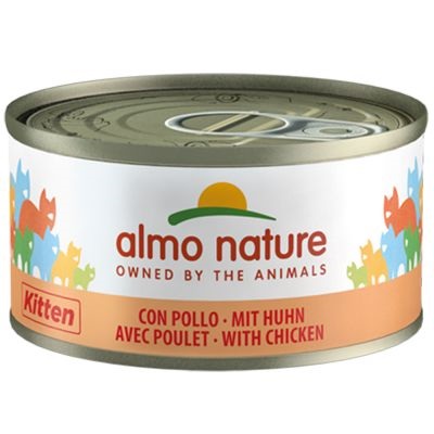 NATURAL CATS 6X70 G.KITTEN CON POLLO ALMO NATURE