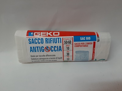 SACCO RIFIUTI COMPOSTABILE CM.50X60 PEZZI 10 GEKO