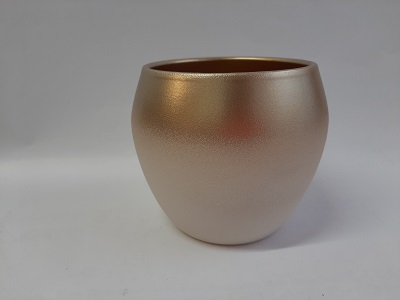 CASPO ALICE CM.15 H,CM.13 DIAM. CM.11,5 ORO-BIANCO CORINO