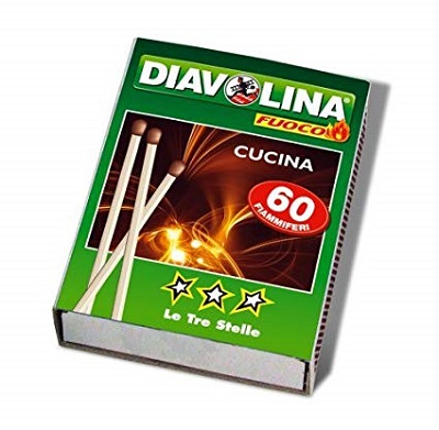 FIAMMIFERI CUCINA PZ.60 X 4 SCATOLE DIAVOLINA
