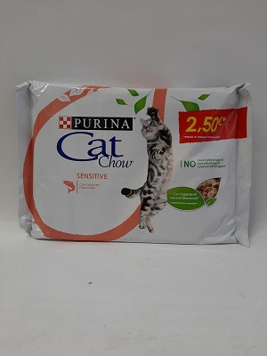 CAT CHOW SENSITIVE SALMONE E ZUCCHINE 4X85 GR PURINA