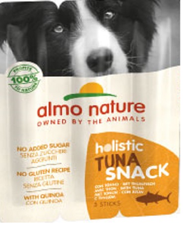 HOLISTIC SNACK DOG 3 STIX DA 10 GRAMMI CON TONNO ALMO NATURE ALMO NATURE