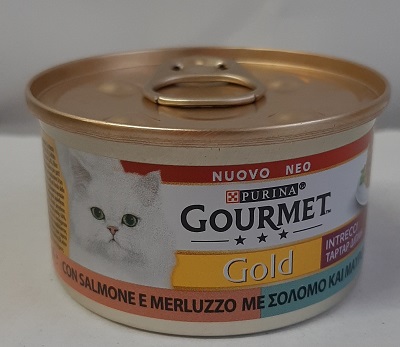 GOURMET GOLD INTRECCI DI SAPORE SALMONE E MERLUZZO GR.85