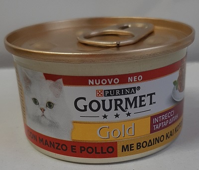 GOURMET GOLD INTRECCI DI SAPORE MANZO E POLLO GR.85