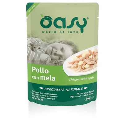 WET CAT SPEC. NATURALI POLLO CON MELA BUSTA  70 OASY