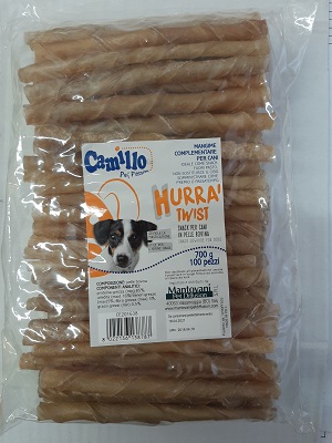 OSSO HURRA' TWIST NAT. M CM 12,5 MM 7/8 PZ 100 GR 700 MANTOVANI