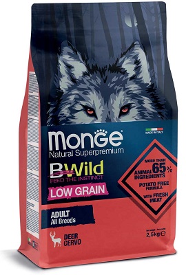 BWILD LG DOG ADULT CERVO KG 2,5 MONGE