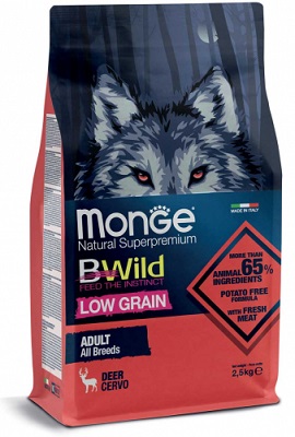 BWILD LG DOG ADULT CERVO KG 12 MONGE