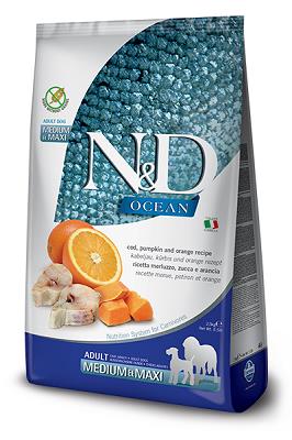 N&D OCEAN DOG PUMPKIN MED/MAX MERLUZZO 2,5 KG