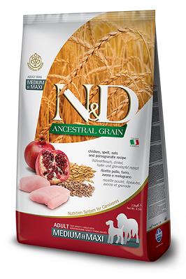 N&D LOW GRAIN DOG MED/MAX POLLO 12 KG