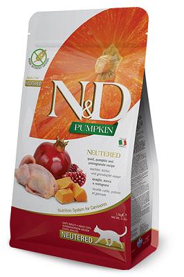 N&D PUMPKIN GATTO QUAGLIA NEUTERED 300 GR