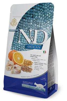 N&D OCEAN GATTO LOW GRAIN MERLUZZO 300 GR