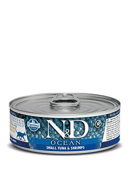 N&D WET CAT OCEAN TONNETTO E GAMBERI 80 GR