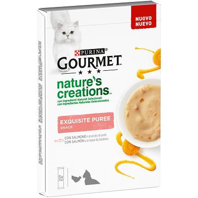GOURMET NATURE'S CREATIONS PUREE SALMONE CAROTE 5X10 GR
