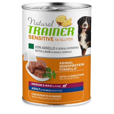 SENSITIVE MEDIUM MAXI AGNELLO E CEREALI BAR.GR.400 NATURAL TRAINER