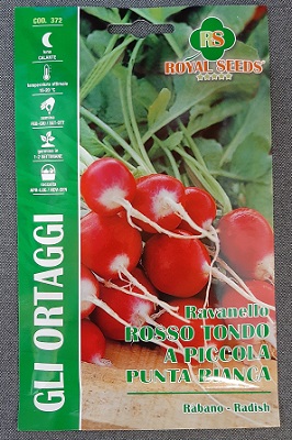 BUSTA ORTO RAVANELLO ROSSO TONDO A PICCOLA PUNTA BIANCA RS