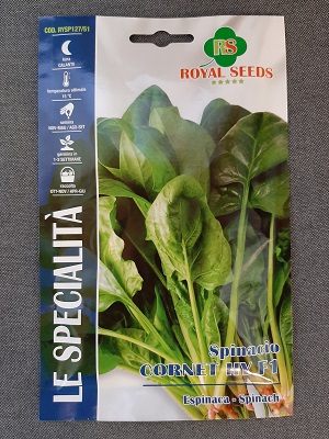 BUSTA SPINACIO CORNET F1 SPECIALITA ROYAL SEEDS