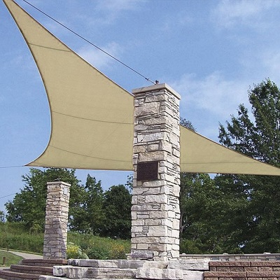TENDA VELA TRIANGOLARE 3,6X3.6X3.6 BEIGE