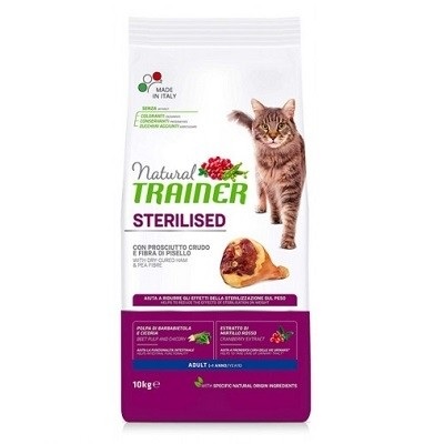 CAT STERILISED PROSCIUTTO CRUDO KG 10 NATURAL TRAINER