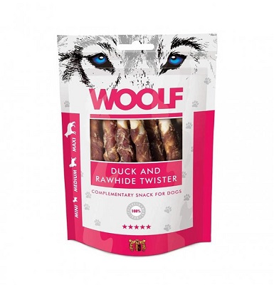 ROTOLINO DI ANATRA CON PELLE GRIGLIATA 100 GR WOOLF