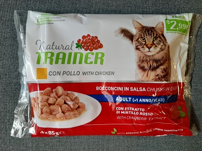 FLOWPACK CAT BUSTA 4X85G POLLO NATURAL TRAINER