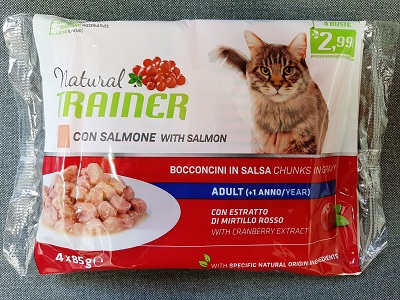 FLOWPACK CAT BUSTA 4X85G SALMONE NATURAL TRAINER