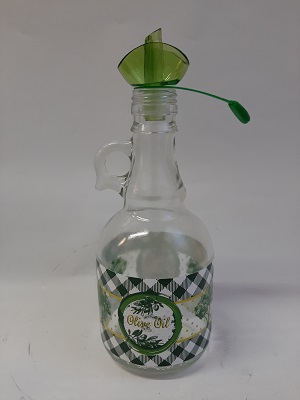 OLIERA BOMBATA CC 500 VETRO C/T DECORATA