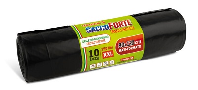 SACCO RIFIUTI NERO 80X120 PZ 10 EXTRA FORTE