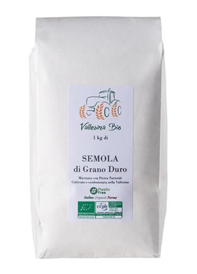 SEMOLA DI GRANO DURO KG 1 IN CARTA VALLESINA BIO