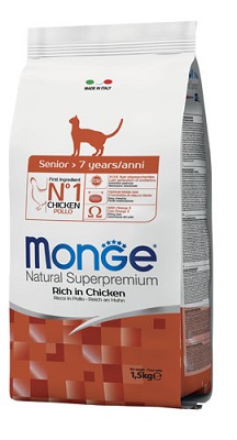 CAT NATURAL SENIOR POLLO KG 1,5 MONGE