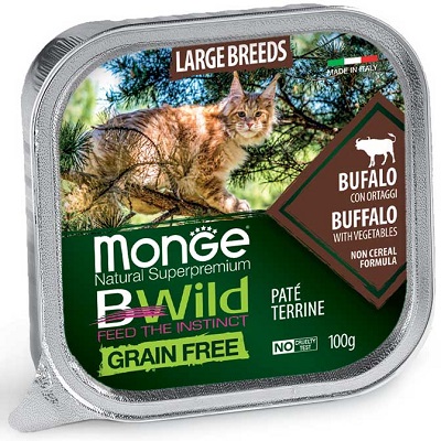 BWILD CAT BUFALO CON ORTAGGI GR 100 MONGE