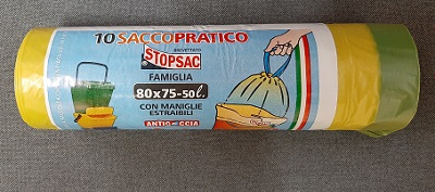 SACCO PRATICO GIALLO 80X75 PZ 10