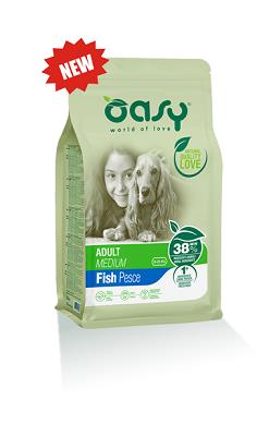 DRY DOG ADULT MEDIUM PESCE KG 3 OASY