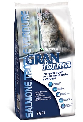 GATTO  CON SALMONE, TROTA E VERDURE 2 KG GRANFORMA