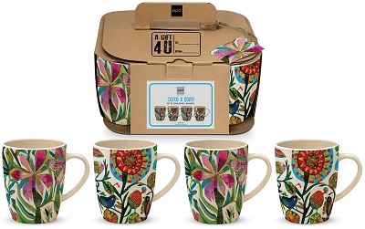 SET 4 TAZZE IN BAMBOO