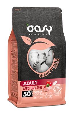 DRY DOG GRAIN FREE ADULT MEDIUM/LARGE TACCHINO KG 12 OASY