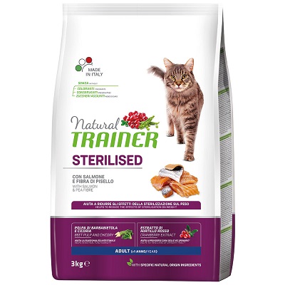 STERILISED CAT SALMONE 3 KG  NATURAL TRAINER