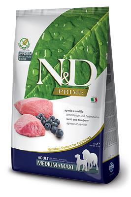 N&D PRIME DOG ADULT MED/MAX AGNELLO 12 KG
