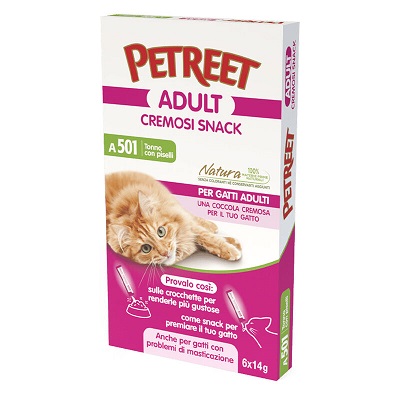 A501 CREMOSI SNACK TONNO CON PISELLI 6X14 GR PETREET
