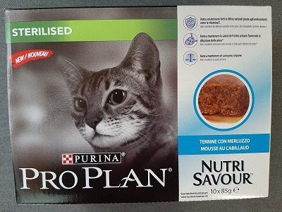 PRO PLAN STERILISED CAT 10X85 GR TERRINE CON MERLUZZO PURINA