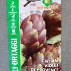 BUSTA ORTO CARCIOFO VIOLET DE PROVENCE RS