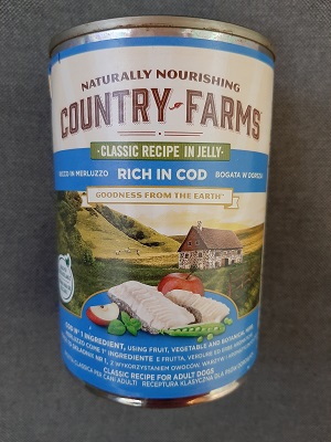 COUNTRY FARMS WET DOG CLASSIC MERLUZZO 400 GR