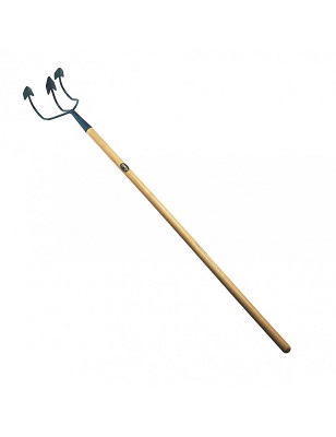 COLTIVATORE 3 DENTI C/MANICO LEGNO CM 120