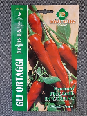 BUSTA ORTO PEPERONE PICCANTE DI CAYENNA RS
