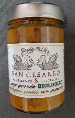 SUGO DI CILIEGINI GIALLI CON PEPERONI BIOLOGICO 300 GR
