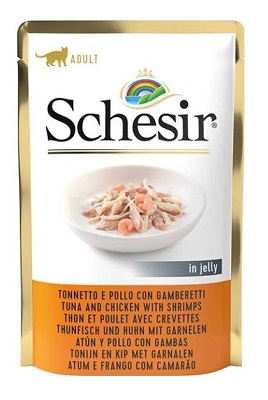 CAT ADULT BUSTA G 85 TONNETTO E POLLO CON GAMBERETTI SCHESIR