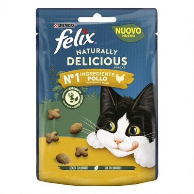FELIX NATURALLY DELICIOUS POLLO E ERBA GATTA 50 GR